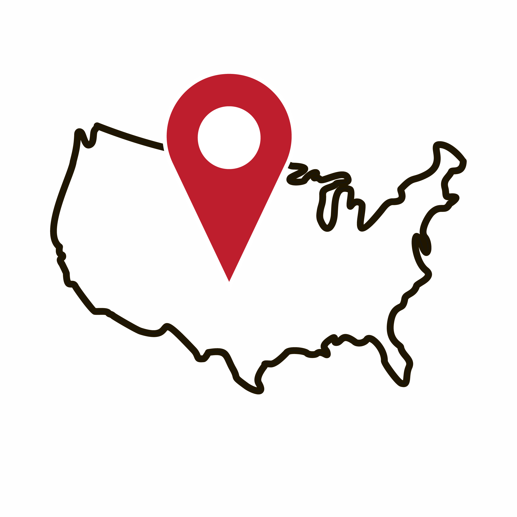 Atlas location map icon.